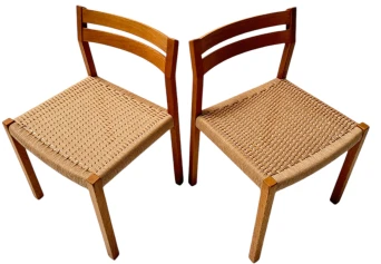 Set of 12 Mid-Century Modern 401 Dining Room Chairs by Niels Otto Møller, 1970s